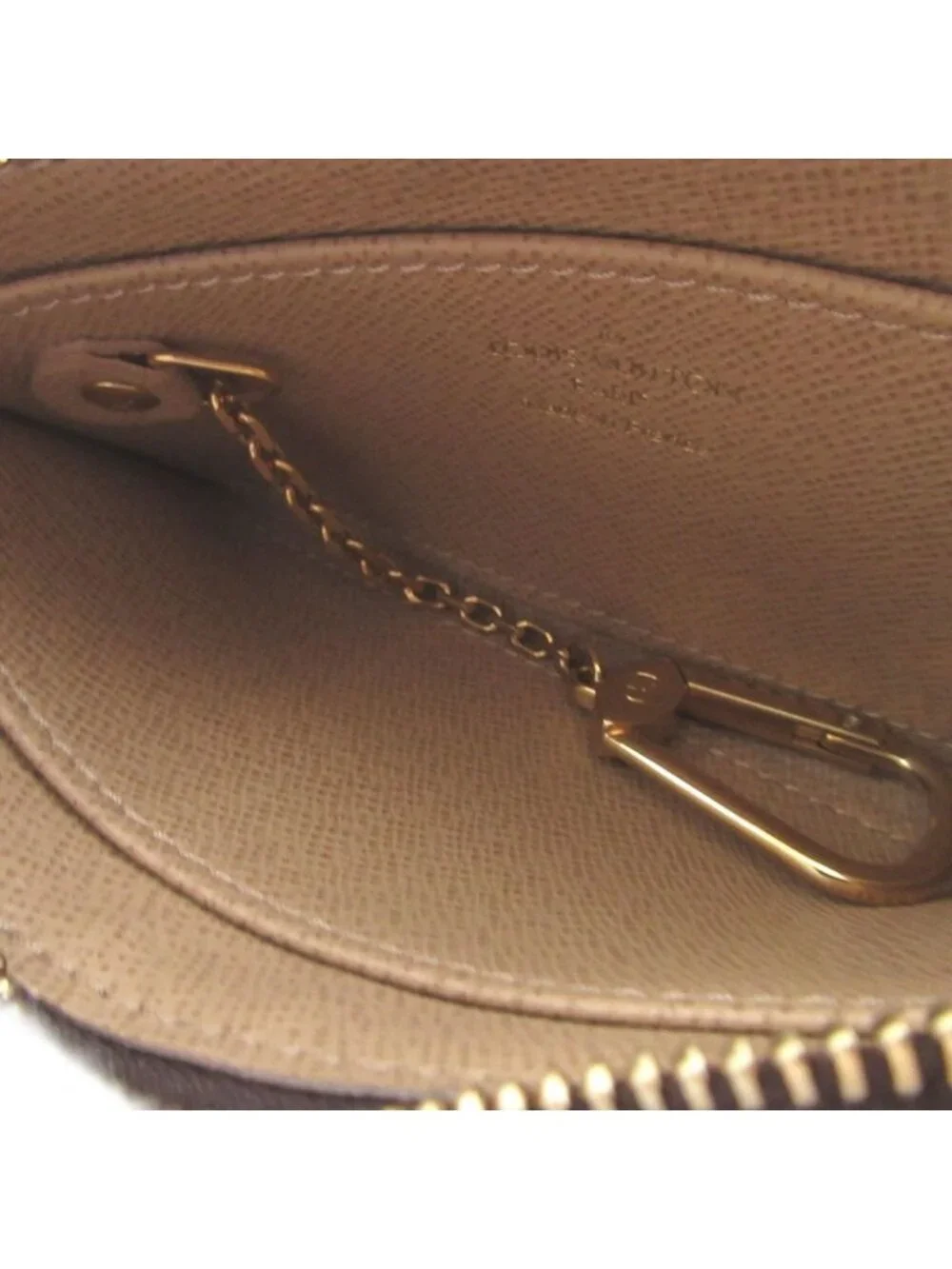 Louis Vuitton Monogram Pochette Cles Compris T&b L-shaped Zipper Coin Purse